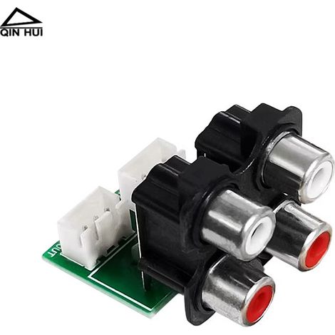 Adaptateur pour amplificateur de haut-parleur DIY : connecteur RCA 4 broches vers bornier XH2.54-3P
