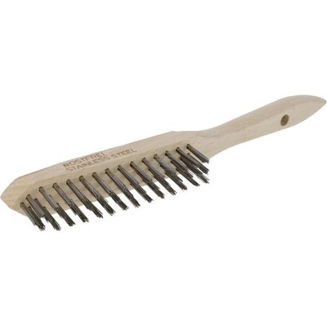 Cepillo de alambre de acero inoxidable de 3 hileras OSBORN 0001151333