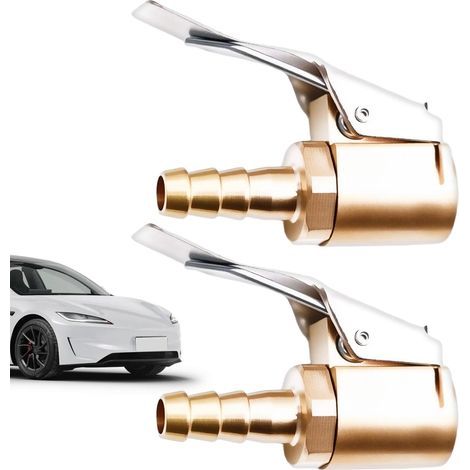 Embout De Gonflage pour Pneu Deux Pièces Buse De Tuyau De Gonflage pour Usage Intensif,Embout en Laiton pour Pneus - pour Voiture SUV Moto Vélo Remorque Camping-Car (1/5)