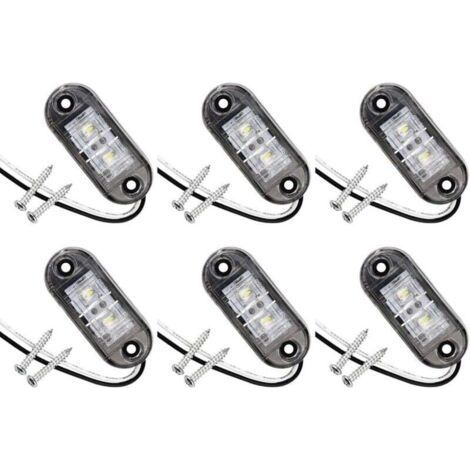 Pack of 6 LED Side Marker Lights for Car, Trailer, Motorhome, Caravan, Bike, Motor (1/4)
