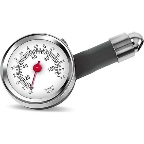 Pression Pneu, Manomètre Pression Pneus, Pression Pneu Voiture, Manometre pour les Voitures, Manometre, Jauges de Pression des Pneus 0-100Psi, pour Voitures, Vélos et Motos (1/4)