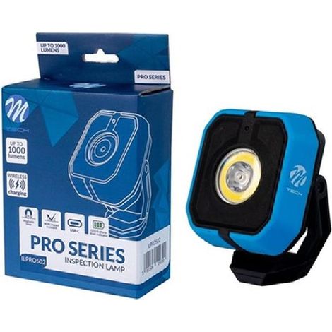 SPOT LED AIMANTE RECHARGE RAPIDE PAR INDUCTION ET USB-C 1000 LUMENS