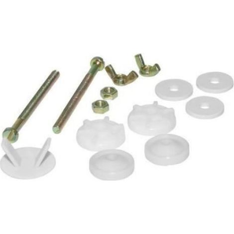 Vis De Fixation - Cuvette WC - Diamètre Écrou 33 mm - Longueur Vis 78 mm - Métal - Lot (1/2)