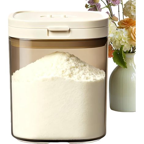 Formula Travel Container – Magnetic Dustproof Storage Holder with Scoop, Airtight Milk Powder Organizer, Portable Stackable Food Snack Storage Box, for Travel Camping Walking Outdoor (1/5)