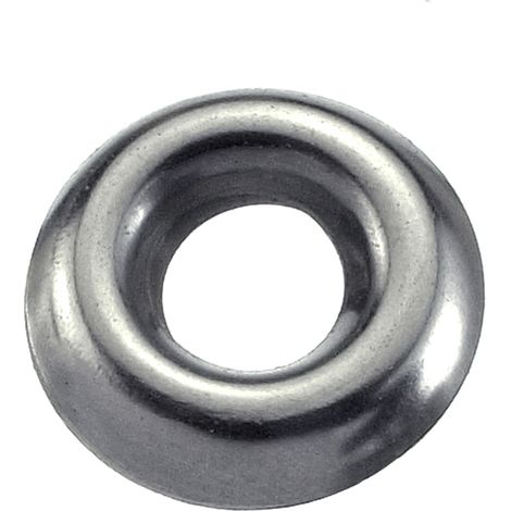 Orli sottovite Inox Ø 16 x 6 mm. - 20 pz.