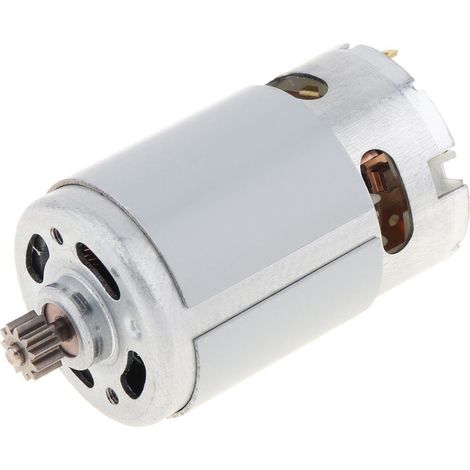 Motor CC RS550, 10.8 V, 19,500 tr/min, double speed, box of speeds of 11 dents and couple speed for the charge without fil.