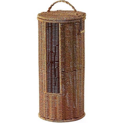 Handgewebter Aufbewahrungskorb, Toilettenpapierhalter, dekorativer Korb für Handtücher und Toilettenpapier für Badezimmer und Wohnzimmer (1/4)