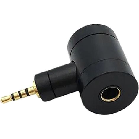 Adaptateur casque HiFi Angle 4.4 symétrique (prise femelle 4,4 mm vers prise mâle 4 pôles 2,5 mm) à monter soi-même, compatible avec les lecteurs de musique, noir (1/5)