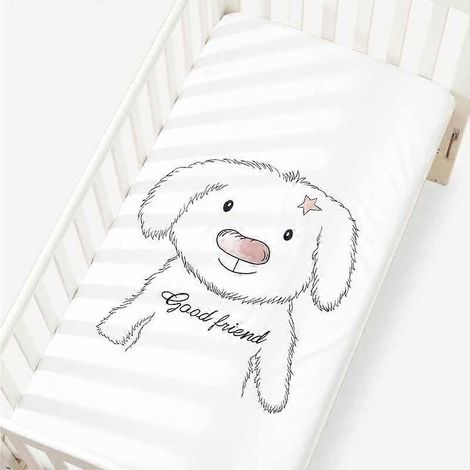 Housse de matelas en tissu éponge 60 cm x 120 cm, protège-matelas pour enfants, anti-acariens et anti-poussière (1/2)