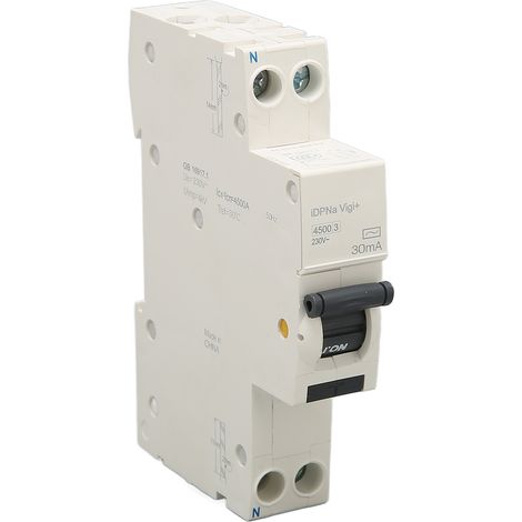 Disjoncteur différentiel intégré 32A 230V 18mm - Protection contre les fuites et surcharges - Modèle unipolaire isolé (1/5)