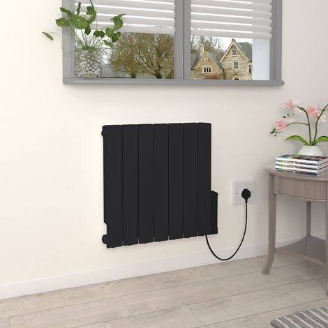 Warmehaus Wi-Fi Oil Filled Electric Heater Black 575x615mm 1200W