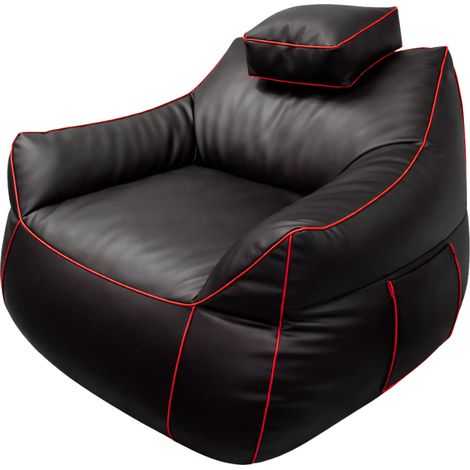Pouf gaming en similicuir BANANAIR 100x110 cm rouge (1/5)