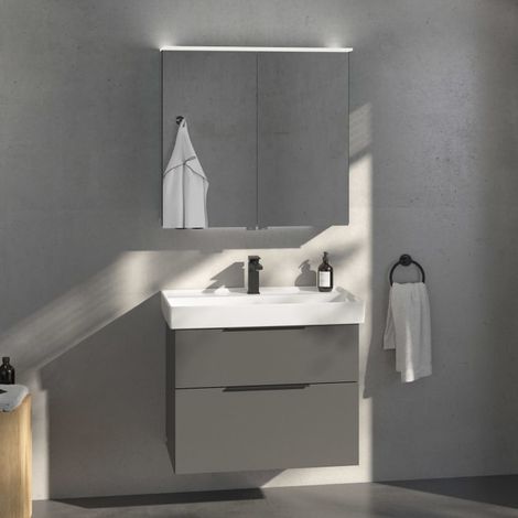 Villeroy & Boch Taro Waschtisch mit Unterschrank und LED-Spiegelschrank 80 cm (1/5)