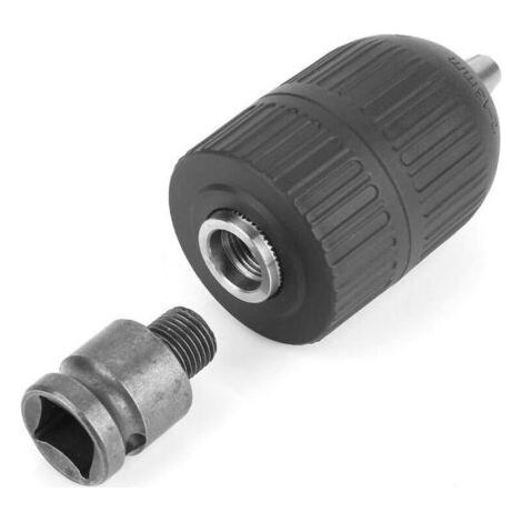 2-13-mm-Dreibacken-Bohrfutter – 1/4-Zoll-Sechskantgriff – Kompatibel mit Schlagbohrmaschinen und Elektroschraubern (1/5)