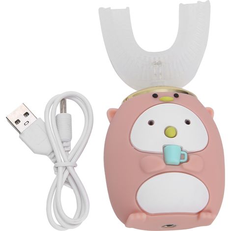 Brosse à dents électrique sonique pour enfants 6-14 ans - Rose - Nettoyage intelligent et soin buccal (1/5)