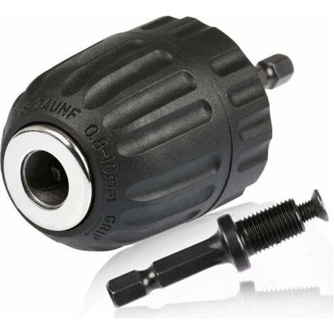 Elektrisches Schlagbohrmaschinen-Set mit Bohrfutter, Sechskantschaft, Schnellspannfutter, 0,8–10 mm, zweiteiliges Set (1/4)