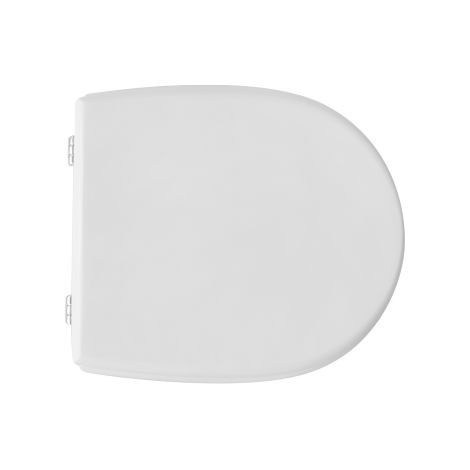 Sedile wc coprivaso per Globo vaso Bowl 40-43 x 39 cm copriwater bianco con cerniere regolabili e sedile in legno colato