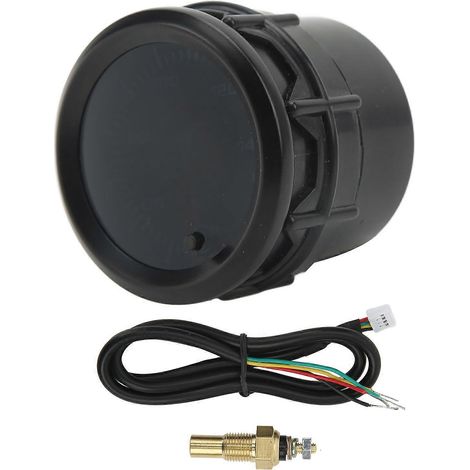 Jauge de température d'huile 52mm avec capteur, thermomètre auto/moto, plage 40°C-140°C, rétroéclairage LED 7 couleurs, indicateur de température. (1/5)