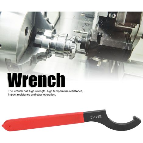Clé à crochet haute performance pour machine de gravure CNC, outil de précision haute vitesse en acier rapide résistant aux chocs, clé traitée thermiquement pour la série ER (1/2)