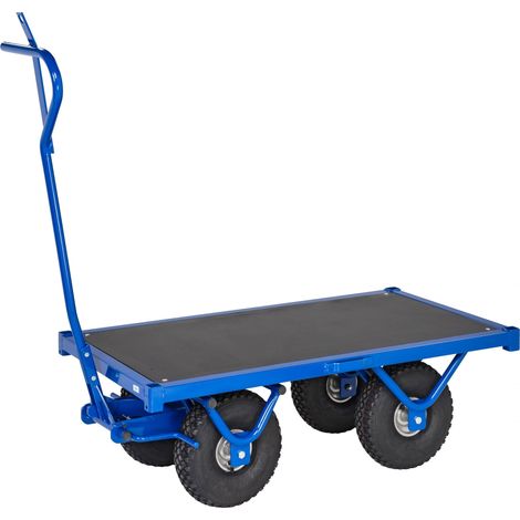 Kongamek Schwerlastwagen 1200x690x397mm mit Feststellbremse und Ziehgriff Ø300mm Luftbereifung 1300kg Tragkraft (1/2)