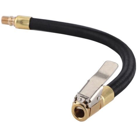 30cmTube d'Extension de Valve de Pneu. Tuyau d'air de Pneu de Voiture d'Extension Tuyau de Gonflage avec Mandrin Pneumatique Tout en MéTal pour Voiture Moto VéLo avec Valve AméRicaine (1/5)