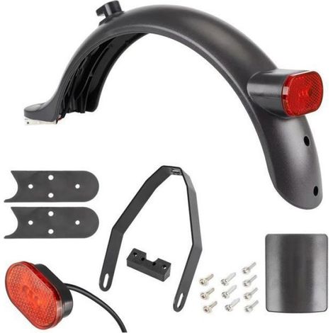 Garde-Boue Arrière - Support Métallique Renforcé - Compatible Scooter Électrique Xiaomi M365 1S Pro Pro2 - Pneus 8,5 et 10 Pouces - 1 Pièce (1/5)