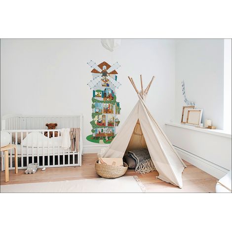 Sticker mural enfant Monde des Souris - Déco murale autocollante 40x110cm - Idée cadeau originale (1/3)
