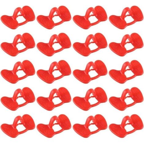 20 Pcs Lunettes de poulet, Pas de Lunettes de Poulet à Boulonner, Les Lunettes Anti-picage Des Poulets équipement Agricole Rouge (1/4)