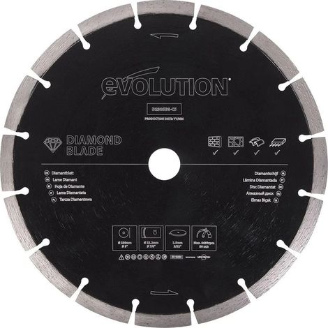 Evolution D230SEG-CS 230 mm segmentierte Diamanttrennscheibe zum Schneiden von Baumaterialien