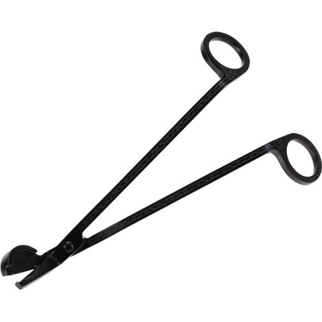 Pince à bougie en acier inoxydable semi-circulaire - Outil pour mèches de bougies noir (1/5)