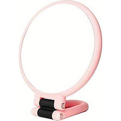 Miroir de poche grossissant x15 – miroir pliable double face avec poignée réglable – idéal pour le maquillage en voyage – Crezuo