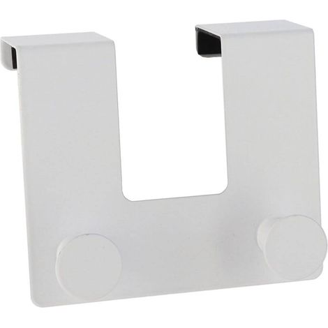 Kleiderhaken aus metall mit 2 haken für türen - weiss - Tendance