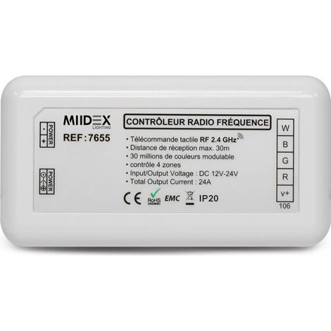 Controlador RGBW para tiras LED 12V/24V. Miidex Lighting® (1/3)
