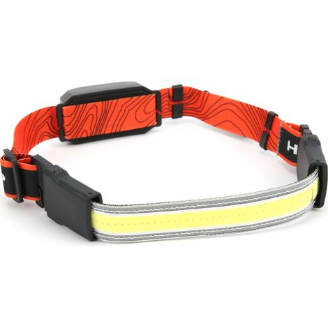 Lampe frontale COB rechargeable USB pour l'extérieur, bandeau réglable, idéale pour la pêche et le camping (1/5)