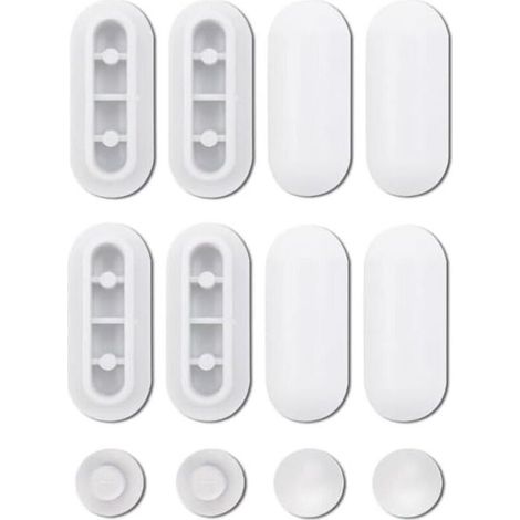 Tampon Abattant WC, Patin Abattant WC, Tampon Universel pour Siège Toilette, pour Maison L'hôtel L'hôpital L'ensemble, Compatible avec Tous Modèles Standard (Blanc) (1/4)