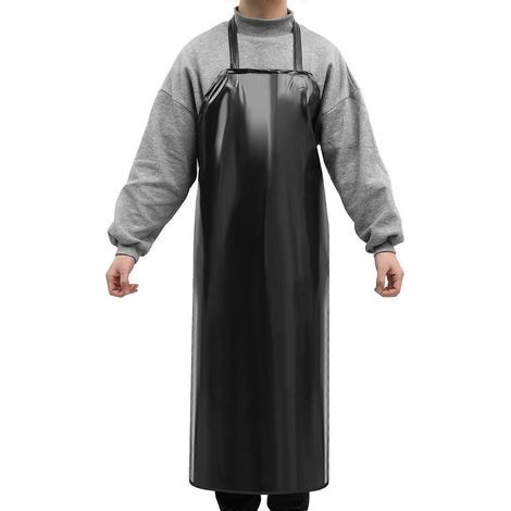 Tablier imperméable unisexe robuste LUOEM pour cuisine de boucher (noir)-Black (1/2)