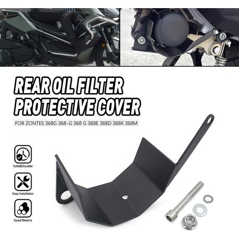 ZONTES 368G EDKM Modified Oil Filter Guard Cover, Chassis Protection Plate, Carbon Steel Protective Shell