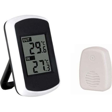 Innen-/Außenthermometer ohne Filter, 100-Meter-Übertragung, Präzisionsmessung, LCD-Display mit klarer numerischer Anzeige für das Büro am Wohnsitz XXW (1/4)