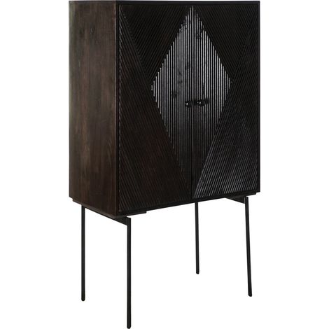 Mango -Metall -Buffet 84x43x153 Dunkelbraun -Metall -Mango -Material Multicolor -Farbfamilienbuffets und TV -Möbel Details (1/5)