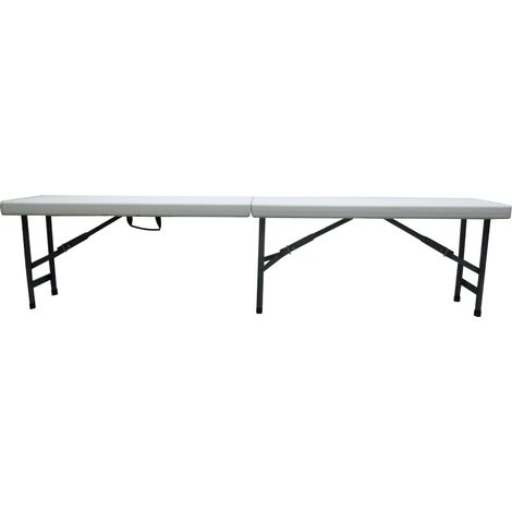 Banco plegable interior, exterior 183x25 blanco EASY garbar (1/5)