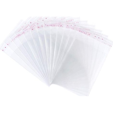 Sachets auto-fermants - 100 Pièces - Sachets en cellophane - OPP - Avec Bande adhésive - Sachets auto-adhésifs - Sachets de bonbons - Petits sachets - Sachets de distribution - Sachets de friandises - (1/5)