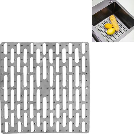 Silicone Sink Mat – 1 Piece, Grey, Sink Mat Protection, Suitable for Protecting Sinks and Washing or Drying Fruits, Vegetables, Dishes, etc (1/5)