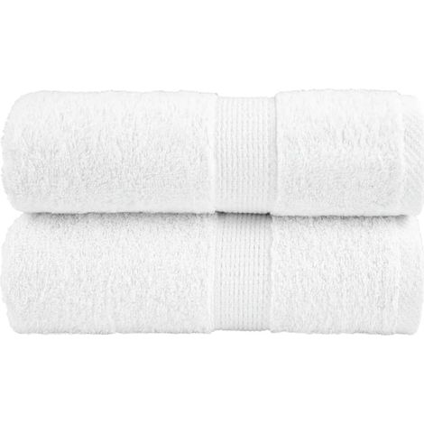 Serviettes d'invités haut de gamme SOLUND, lot de 2, blanches, 30 x 50 cm, 600 g/m²
