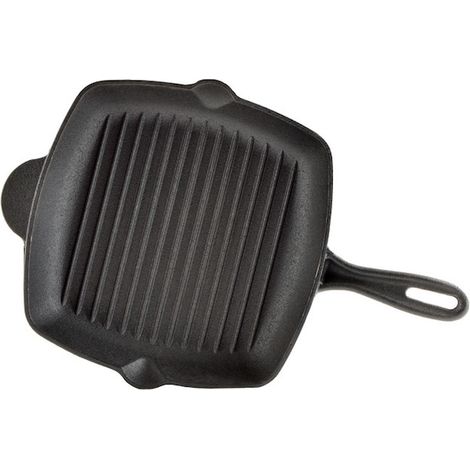 Bratpfanne, Perfect Home, Grill, Gusseisen, 26 x 26 x 4,5 cm, Schwarz (1/3)