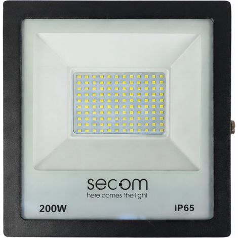 TenkoS2 LED-Projektor 200W 20000lm IP65 33x7x42cm 3000K Schwarz 30000H SECOM