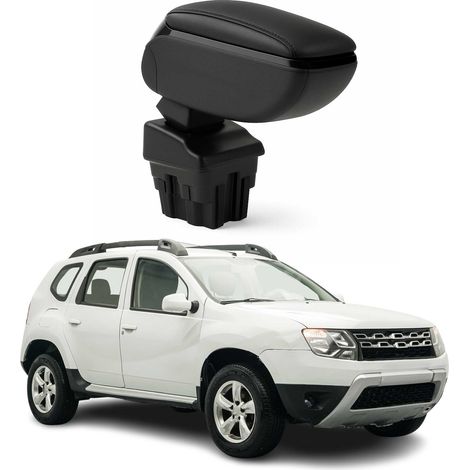 OMAC Armlehne für Dacia Duster 2010-2017 - Snap-On - ABS + Kunstleder - Keine Bohrung oder Installation - Einfache Montage Black (1/5)