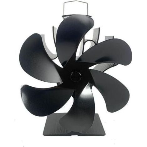 Ventilateur de poêle , 6 pales, ventilateur de cheminée, ventilateur de poêle à bois au design intelligent contribuant à un réchauffement plus rapide dans les espaces de vie (1/5)