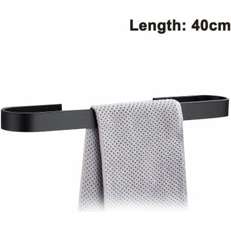 Pair Porte-serviettes de salle de bain. Sans perçage. 40/50 cm. Convient pour salle de bain, toilettes et cuisine. Montage facile (serviettes non incluses). (1/5)