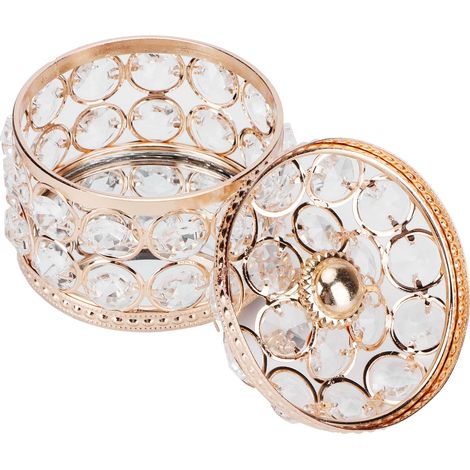 Schmuckkästchen aus Kristall zur Aufbewahrung von Ohrringen, Ringen und Armbändern – ideales Geschenk zur Hochzeit oder zum Geburtstag (1/5)