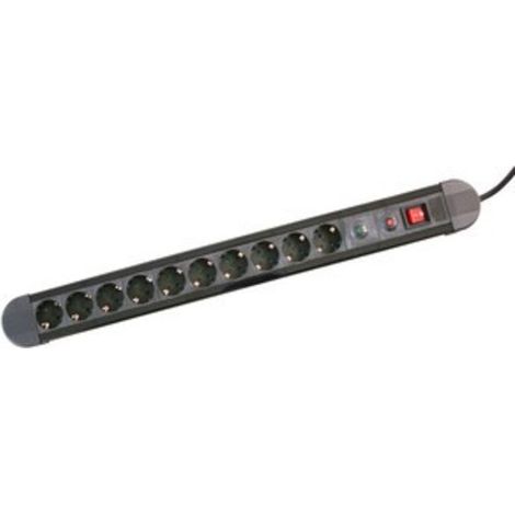 Base 10 Prises de courant avec protection contre les surcharges et les surtensions Noir Electro DH 36.260 8430552121823
